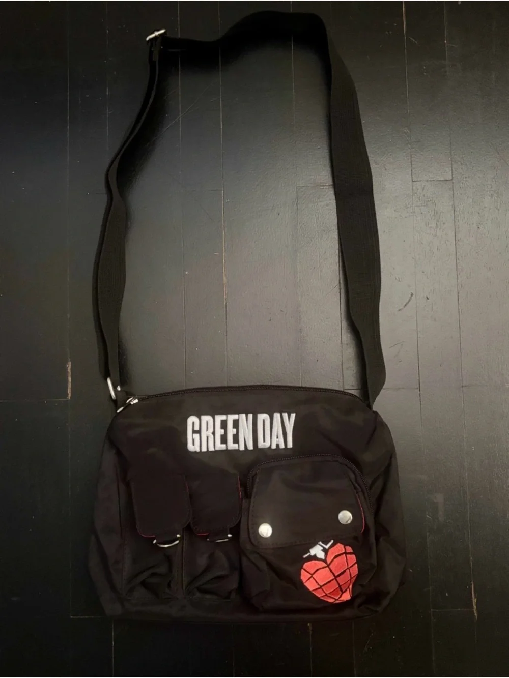 Vintage 2004 GREEN DAY American Idiot Era Messenger Bag Punk Rock Band Y2K